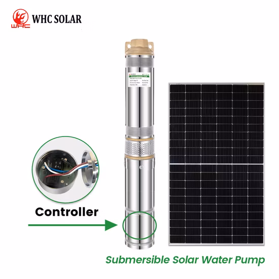 Mastra Ruirong Bombas de pozo eléctricas de cabeza alta de acero inoxidable completo de 4 pulgadas Bomba de agua de pozo sumergible solar AC DC